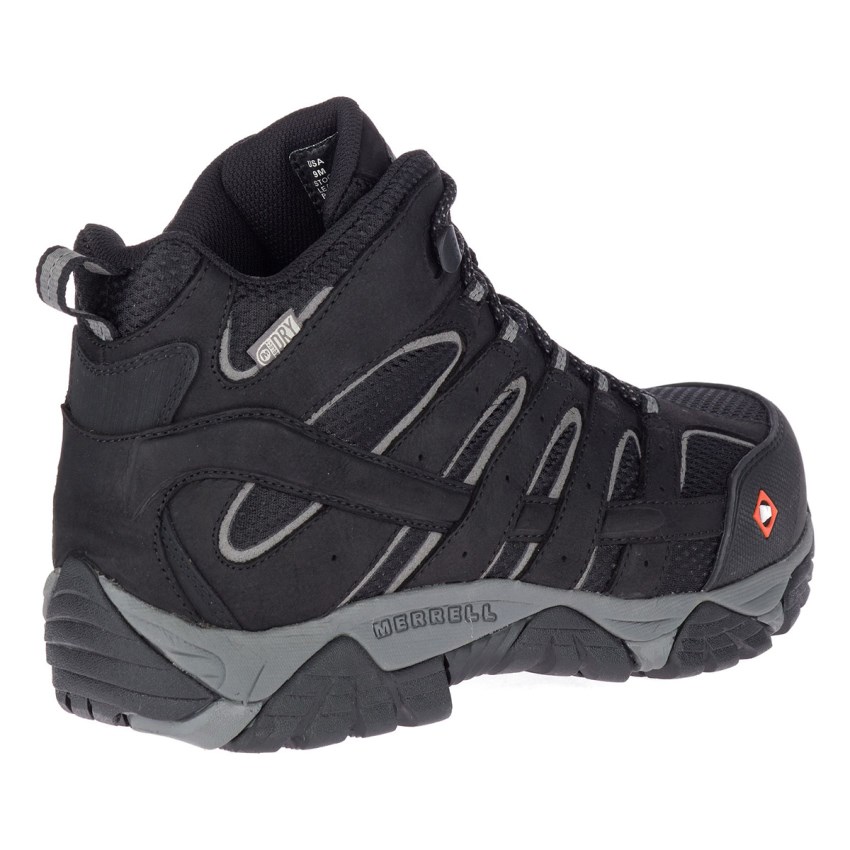 Bottes de Securite Merrell Moab Vertex Mid Waterproof Comp Toe Noir Homme | H.M.EJHR